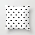 Black And White Geometric Cushion Cover Cube Letter Print Sofa Pillow