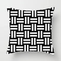 Black And White Geometric Cushion Cover Cube Letter Print Sofa Pillow