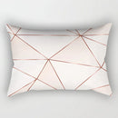 Nordic Pink Checkered Striped Cushion Pillowcase For Office Living Room