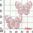 10pcs Colorful Butterfly Charms Acrylic Pendants For Jewelry Making
