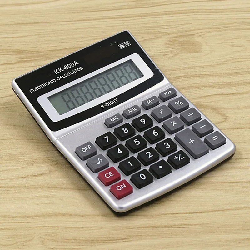 KK-800A Metal Desktop Calculator Large Font Wide Business Office Use