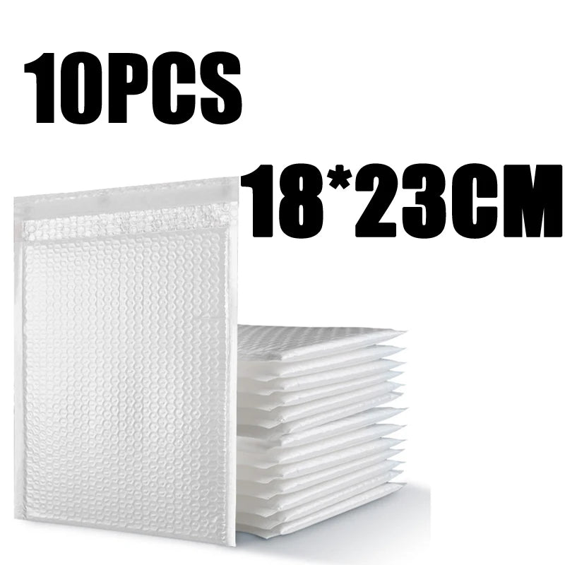 10Pcs White Bubble Mailer Envelope Self Seal Shipping Bags