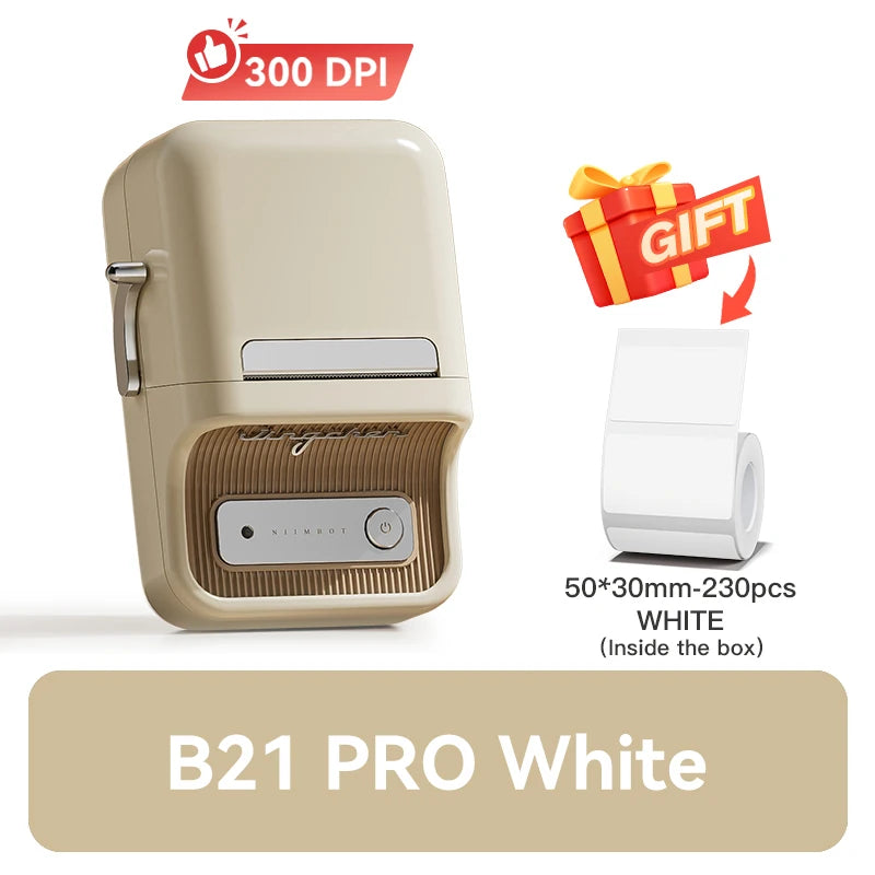 NiiMbot B21 PRO Bluetooth Thermal Label Printer Wireless Mini Barcode Maker