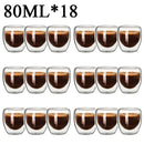 Double Wall Borosilicate Glass Mug Set Heat Resistant Tea Coffee Cups