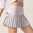 Women's High Waisted Running Skorts Pleated Sports Mini Skirt