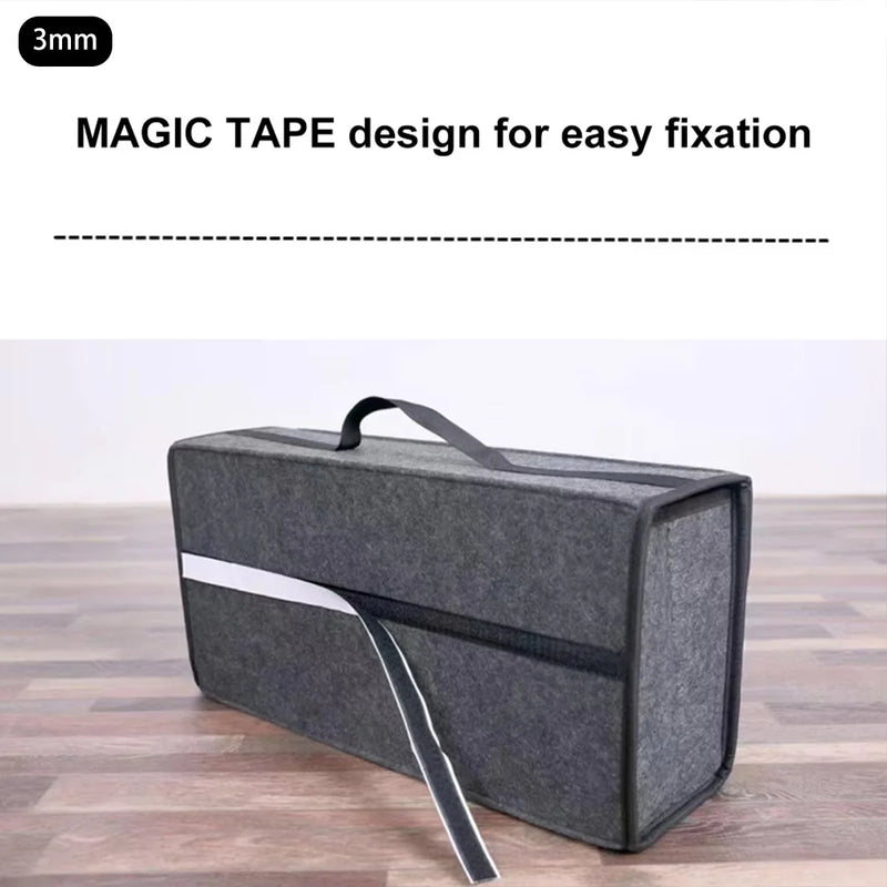 Car Trunk Organizer Foldable Felt Storage Box Portable Vehicle Container