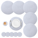 Set Of 12 Round Braided Table Mats Non Slip Heat Resistant Pads