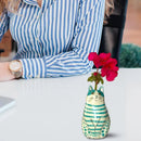 Polka Dot Cat Flower Vase Resin Tiny Animal Home Shelf Decor