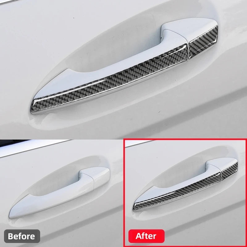 Mercedes Benz C Class W204 Door Handle Cover Carbon Fiber Exterior