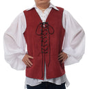 Pirate Vest For Men Medieval Renaissance Lace-up Reversible Waistcoat