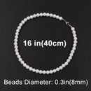 Artificial White Pearl Necklace Elegant Beaded Choker For Men Women