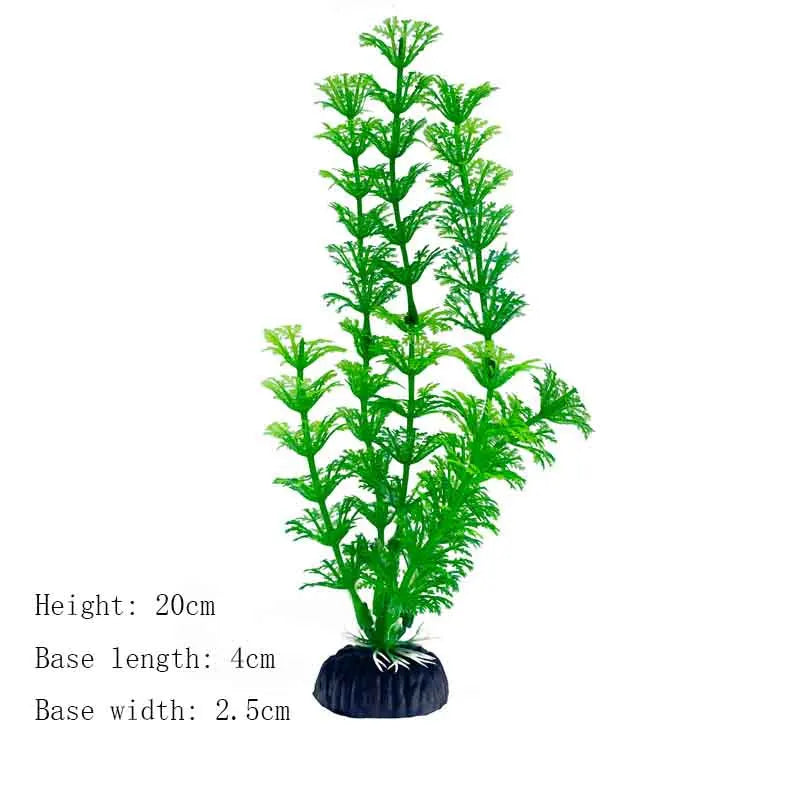 Artificial Aquarium Plants Green Plastic Underwater Fish Tank Decor