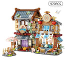 Street View Series Building Blocks Izakaya Shaved Ice Coffee Shop Model