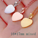 Women's Stainless Steel Heart Pendant Necklace Elegant Simple Chain Jewelry