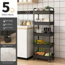 Multi-Layer Storage Rack Mobile Trolley For Kitchen Bedroom Bathroom Snacks
