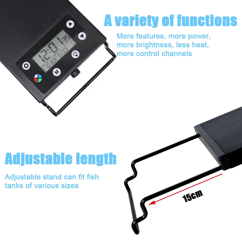 Aquarium LED Light Full Spectrum Waterproof For Fish Tank 30-60cm