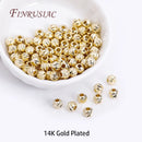 18K Gold Spacer Beads Metal Separators For Jewelry Making 2.5mm-6mm