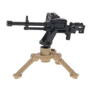 WWII Military Building Blocks Toy Soldier Figure With Machine Gun Mortar