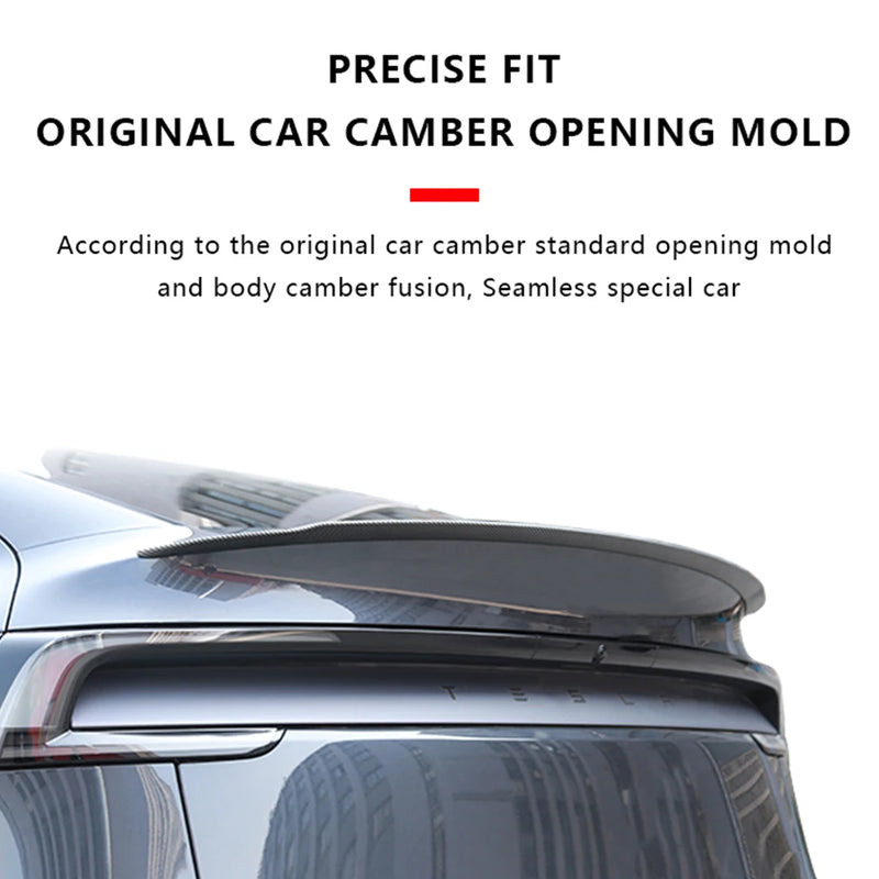 Tesla Model Y Rear Spoiler Carbon Fiber ABS Trunk Wing Lip
