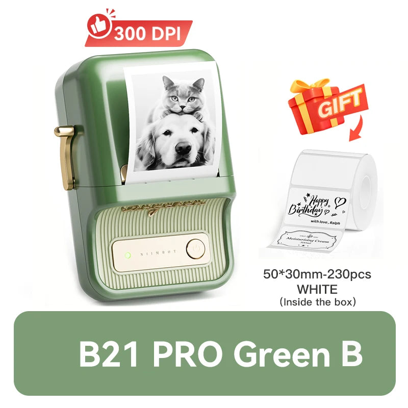 NiiMbot B21 PRO Bluetooth Thermal Label Printer Wireless Mini Barcode Maker
