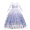Children Elsa Dress Snow Queen Gown Long Sleeve Princess Costume
