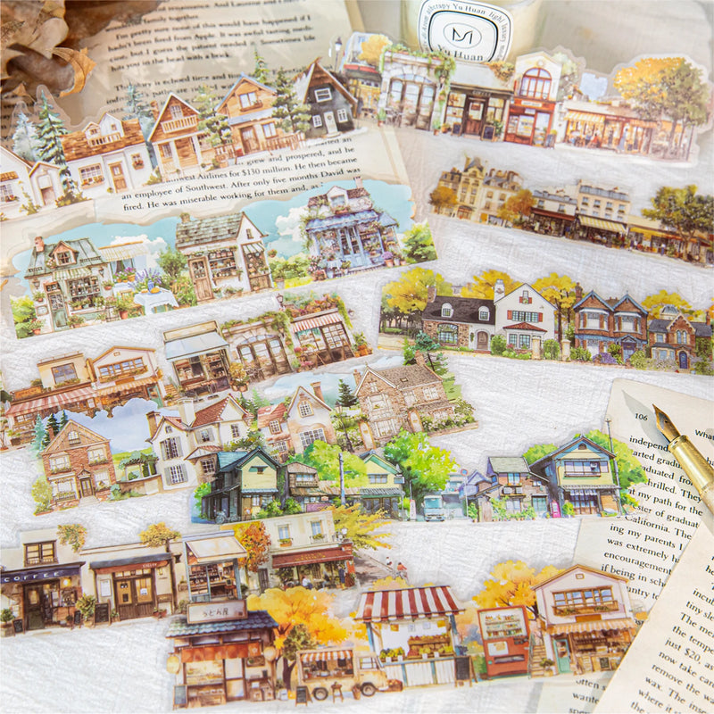 10pcs Landscape Stickers Pack For Scrapbooking DIY Journal Collage