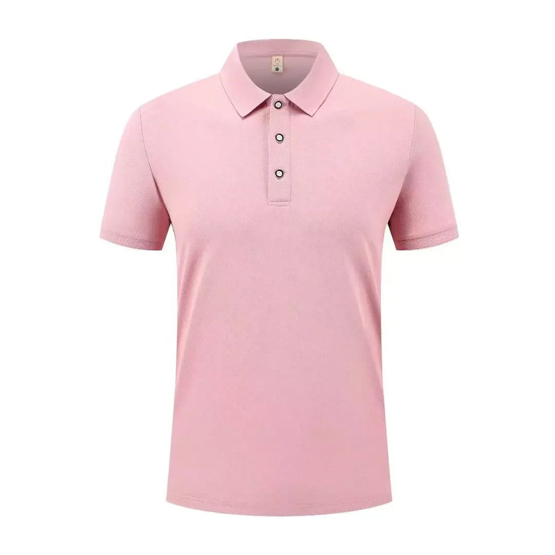 Men's Polo Shirt Short Sleeve Solid Color Lightweight Casual Top