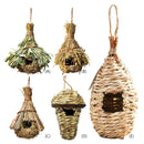 Natural Grass Bird House Hanging Parrot Nest Outdoor Resting Place