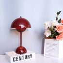 Rechargeable Table Lamp With 3 Speed Adjustment Flower Bud Design