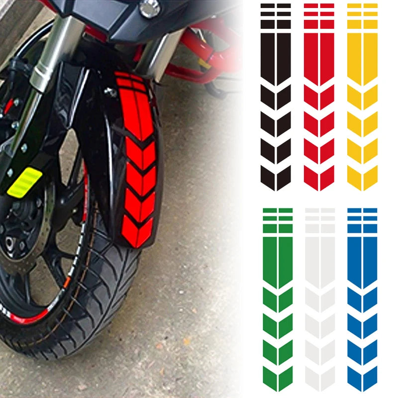 Motorcycle Arrow Stripe Sticker Waterproof Reflective Motorbike Fender Tape