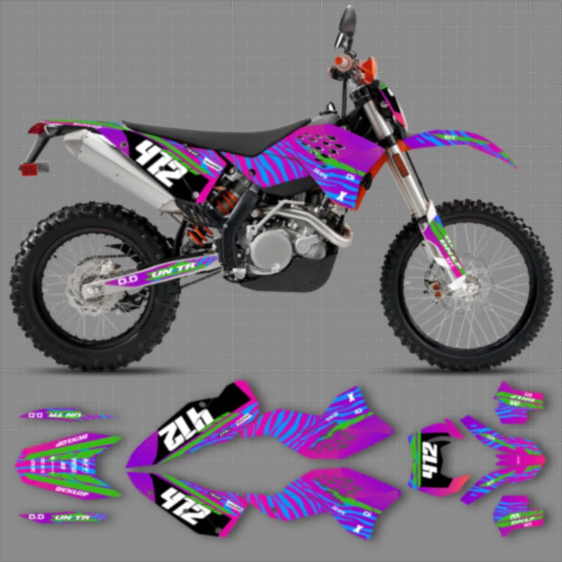 QUEEN X MOTO Motorcycle Graphics MX Stickers For KTM SX SXF EXC XCW