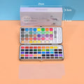 50 Colors Solid Watercolor Paint Set With Brush For Artists