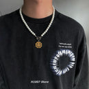 Artificial White Pearl Necklace Elegant Beaded Choker For Men Women