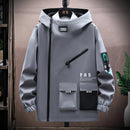 Men's Hooded Zipper Jacket Pilot Style Loose Velvet Coat