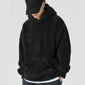 Men's Long Sleeve Crewneck Sweatshirt Thick Warm Coral Fleece