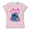 Girls Kawaii Stitch T-shirt Toddler Cartoon Tee Summer Short Sleeve