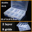 Plastic Organizer Box Clear Compartment Storage For Jewelry Tools