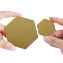 24 Pc 3D Mini Mirror Wall Stickers Hexagon Acrylic Decals