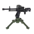 WWII Military Building Blocks Toy Soldier Figure With Machine Gun Mortar