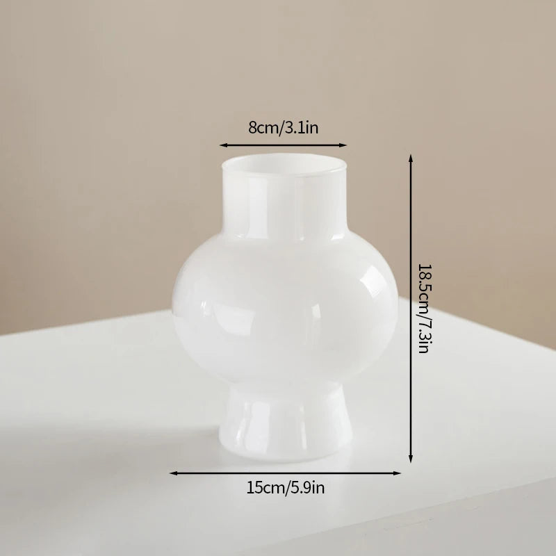 Modern Pink Glass Vase Hydroponic Flower Vase For Home Decor