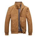 Men's Bomber Jacket Casual Solid Color Baseball Style 6XL Outwear