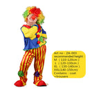 Halloween Boys Clown Costume Circus Performer Carnival Role Play Outfit