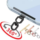 Ultra-Thin Stainless Steel Phone Tether With 360 Degree Rotatable Clip