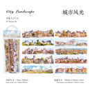 10pcs Landscape Stickers Pack For Scrapbooking DIY Journal Collage