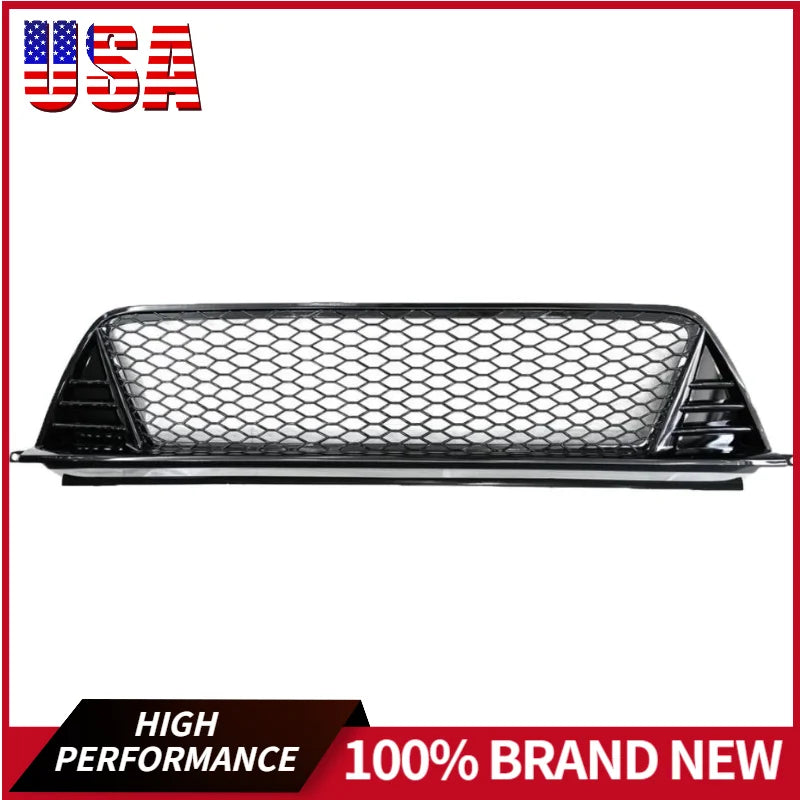 Honda Civic Front Grille Cover Gloss Black Type R Style Lower Grill