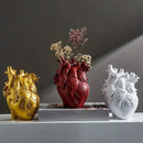 Simulation Heart Shape Resin Vase For Home Study Office Decor