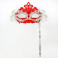 Venetian Masquerade Mask With Holding Stick For Womens Party