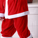 Santa Claus Costume For Kids Ages 4-13 With Hat Beard Belt Shoe Covers