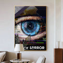 B-BLACK Mirror Wall Poster Self Adhesive For Bedroom Living Room Office