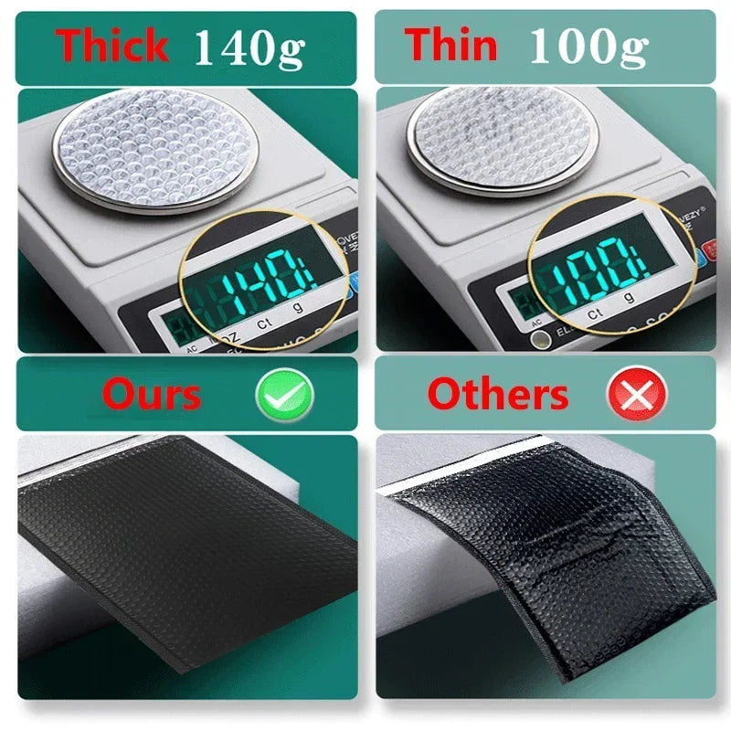 20PCS Black Bubble Mailers Padded Self Seal Foam Envelopes Bags